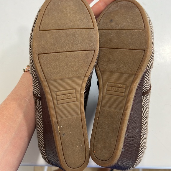 TOMS Desert Wedge Tweed Brown Bootie Boot Geometric Sz 8 - Picture 10 of 10